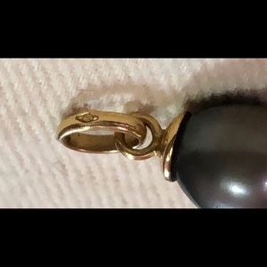 18k Gold Bail Tahitian Black Pearl